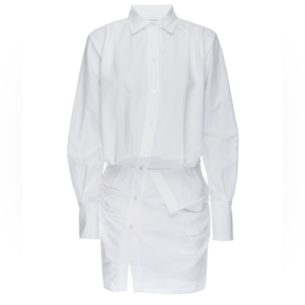FRAME Asymmetrical Shirt Dress